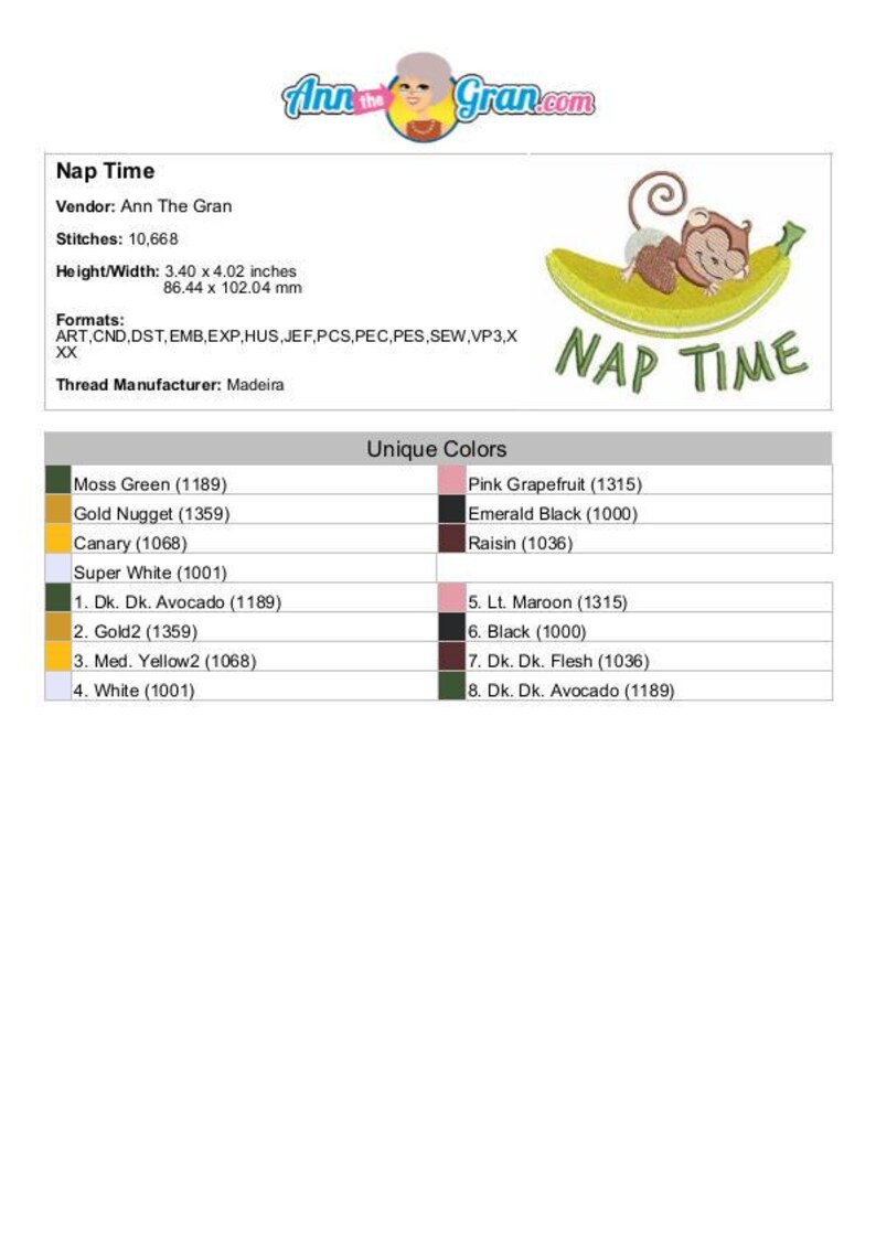 Nap Time Machine Embroidery Design Etsy