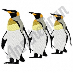Walking Penguins Embroidery Design. Machine Embroidery Design. Penguin Walk Embroidery Pattern. Penguins Embroidery Pattern