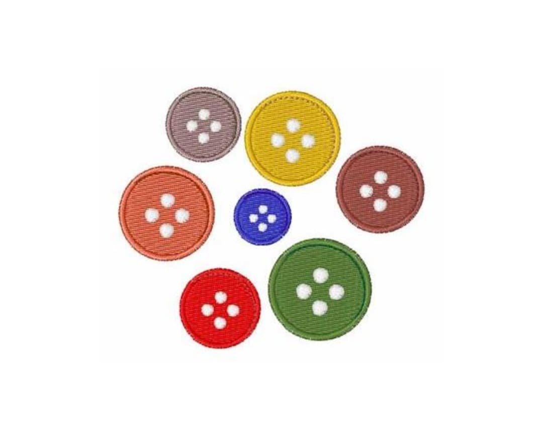 Buttons - Machine Embroidery Design - Etsy