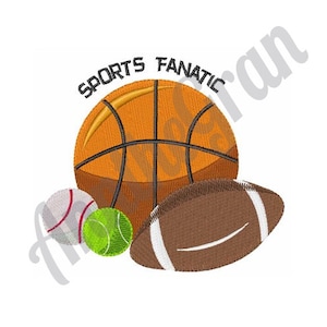 Sports Games Fanatic Embroidery Design. Machine Embroidery Design. Basketball Design. Football Pattern. Tennis Design. Baseball Pattern