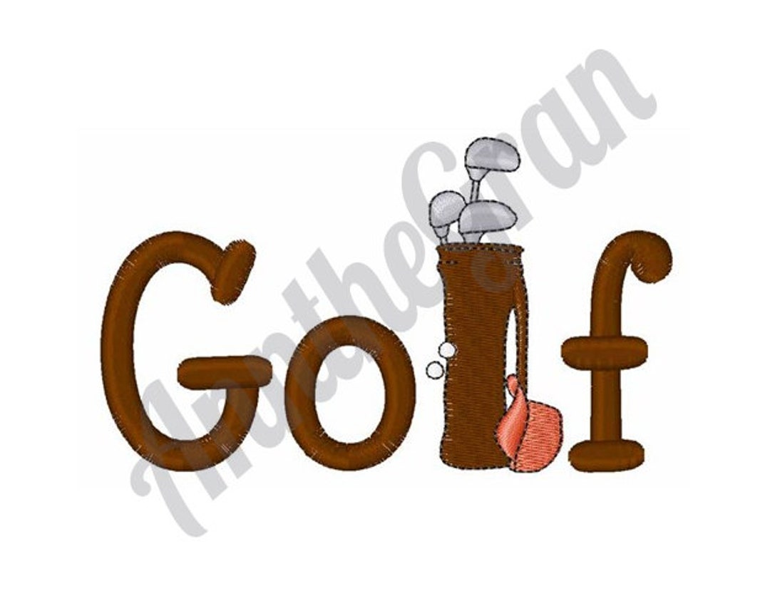Golf Bag Embroidery Design. Machine Embroidery Design. Golfing Etsy