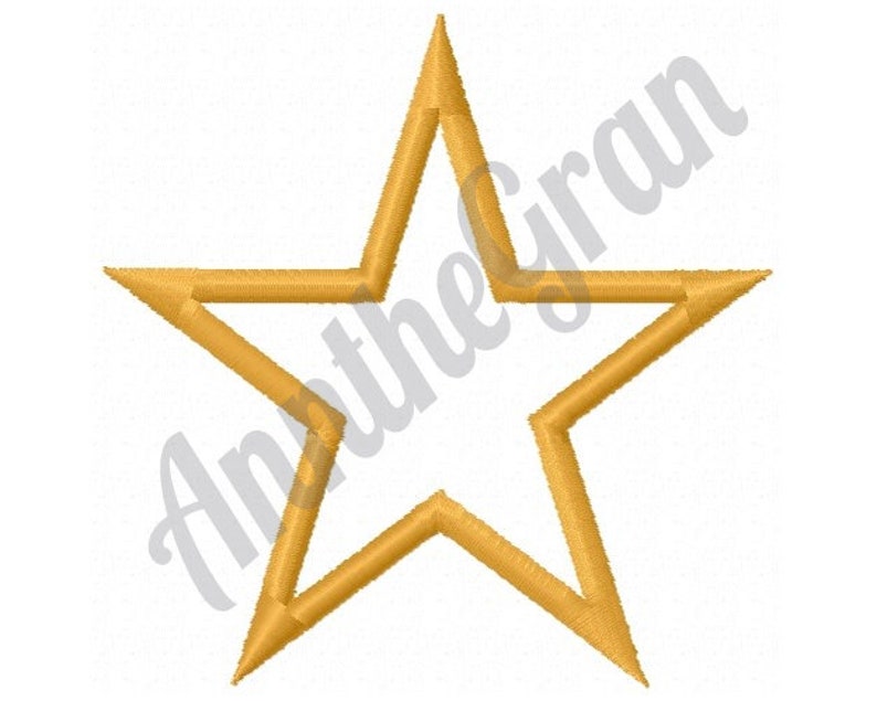 Stern Umriss Stickerei Design. Stern Stickerei Design. | Etsy