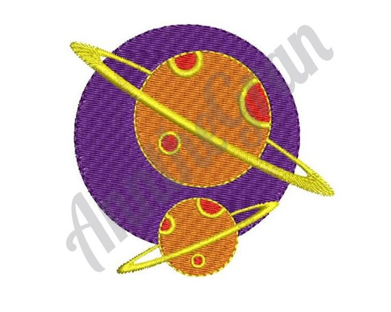 Planets Embroidery Design Machine Embroidery Design Planet Saturn Embroidery Pattern Solar System Pattern Outer Space Embroidery Design