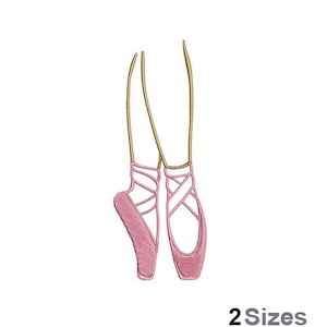 Ballerina Pointe Feet - Machine Embroidery Design - 2 Sizes, Ballerina Feet Embroidery Pattern, Ballet Dancer Shoes Embroidery Design