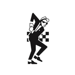 Ska danser Svg, Dxf, Eps, Png, Jpg, Vector kunst, Clipart, gesneden bestand, danser Svg, Skank Svg, punk Svg, dansen gesneden bestand, dambord motief Svg