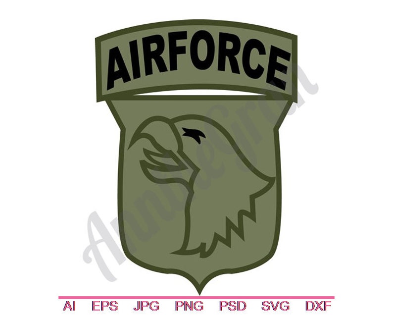 Airforce Patch Svg Dxf Eps Png Jpg Vector Art Clipart Etsy
