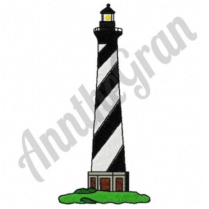 Lighthouse Embroidery Design. Machine Embroidery Design. Light Station Embroidery Design. Lightstation Embroidery Pattern. Instant Download