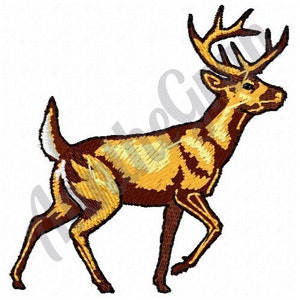 White-Tailed Deer Embroidery Design. Machine Embroidery Design. Whitetail Embroidery Pattern. Deer Embroidery. Stag Design. Hunting Design