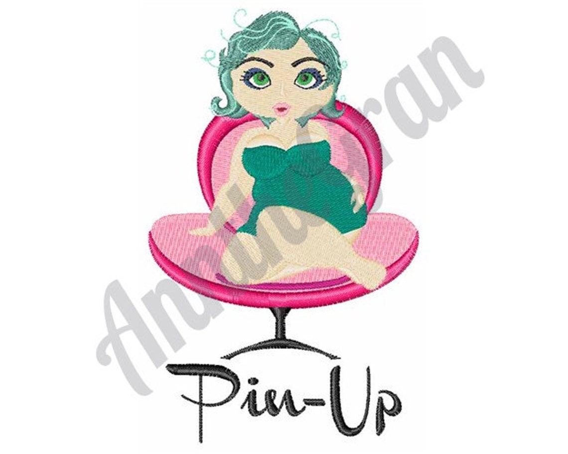 Pin up Girl Embroidery Design. Machine Embroidery Design. Etsy