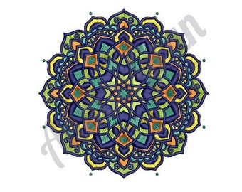 Flower Mandala Embroidery Design. Machine Embroidery Design. Sacred Geometry Symbol Pattern. Floral Mandala Pattern. Flower Circle Design