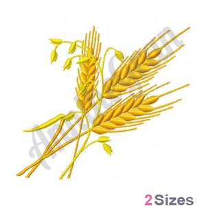 Wheat Stems Embroidery Design. Machine Embroidery Design. Wheat Pattern. Cereal Grain Embroidery Design. Wheat Embroidery Design