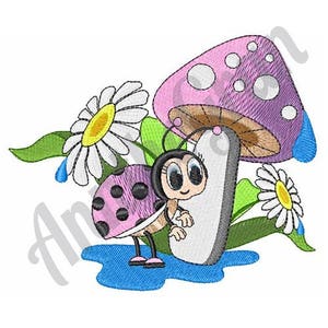 Mushroom Bug - Machine Embroidery Design