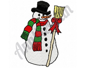 Snowman Embroidery Design. Machine Embroidery Design. Snowman Broom Design. Winter Embroidery Design. Christmas Pattern. Snowman Pattern