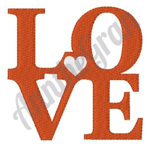 Love Letters - Machine Embroidery Design, LOVE Lettering Embroidery Pattern, Valentines Love Heart Embroidery Design