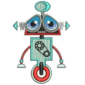 Big Eye Robot - Machine Embroidery Design