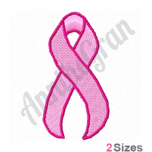 Pink Cancer Ribbon Embroidery Design. Machine Embroidery Design. Pink Ribbon Pattern. Hope Ribbon Design. Awareness Ribbon Embroidery Design