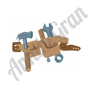 Tool Belt Embroidery Design. Machine Embroidery Design. Tool Belt Embroidery Pattern. Wrench & Hammer Screwdriver Embroidery. Tools Pattern