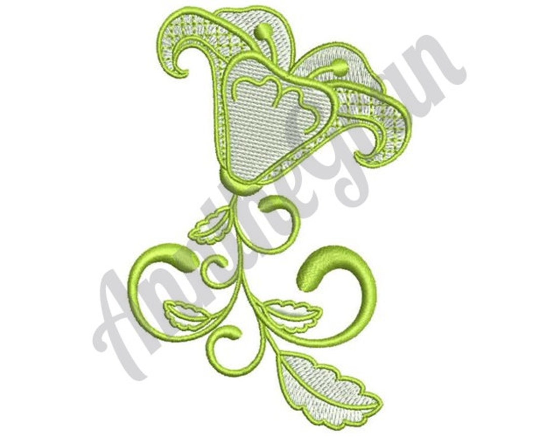 Lily Flower Embroidery Design. Machine Embroidery Design. Etsy