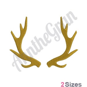 Elk Antlers - Machine Embroidery Design. Deer Antlers Embroidery Pattern. Antlers Silhouette Embroidery Design