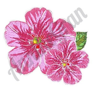 Hibiscus Blooms - Machine Embroidery Design, Tropical Flower Embroidery Pattern, Hibiscus Embroidery Design, Floral Embroidery Design