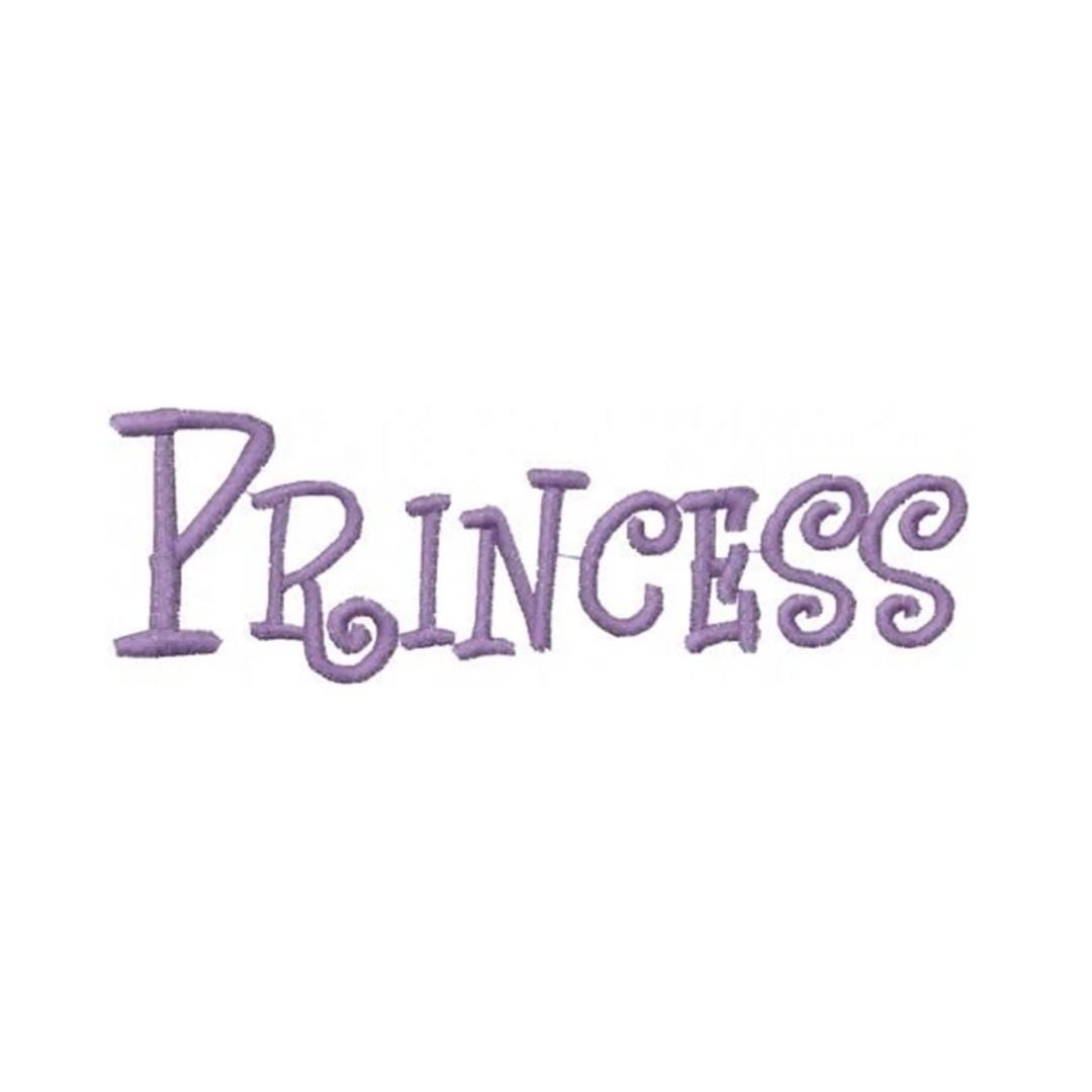 Princess - Machine Embroidery Design, Lettering Embroidery Pattern - Etsy