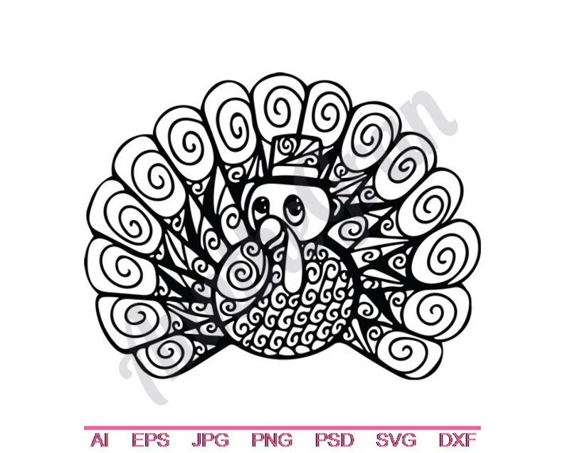Download Zentangle Svg Clipart Jpg Vector Art Turkey Svg Eps Png Cut File Thanksgiving Cut File Thanksgiving Turkey Svg Dxf Kits Craft Supplies Tools Kientructhanhdat Com