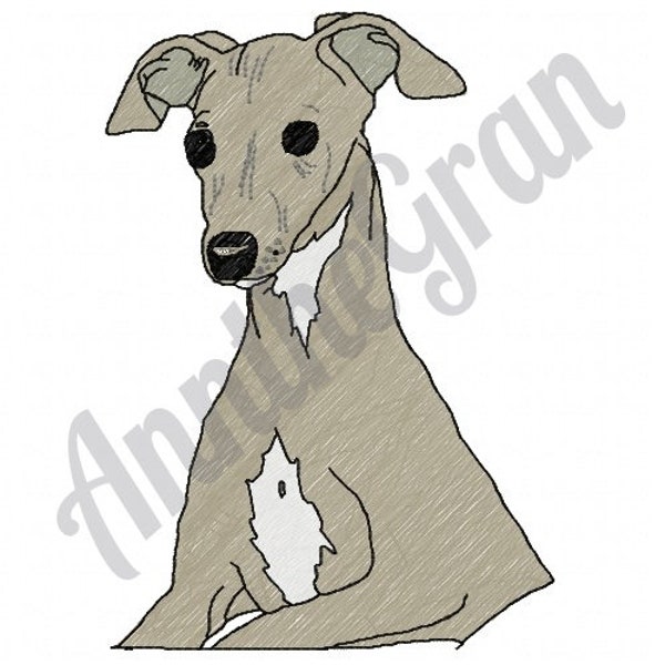 Italian Greyhound Embroidery Design. Machine Embroidery Design. Dog Embroidery Design. Greyhound Embroidery Design. Levriero Design