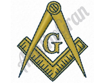 Masonic Embroidery Design. Machine Embroidery Design. Mason Embroidery Design. Compass Embroidery Design. Masonic Emblem Embroidery Design