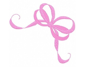 Satin Ribbon Bow  Embroidery Design. Machine Embroidery Design. Girl Bow Design. Double Bow Pattern. Girl Bow Pattern. Baby Ribbon Pattern