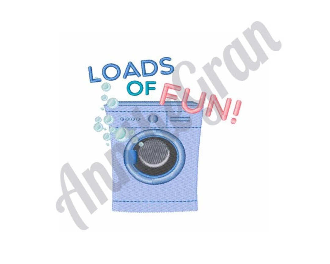 Washing Machine Embroidery Design. Machine Embroidery Design. Loads of