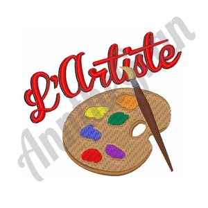 Artist Paint Palette Embroidery Design. Machine Embroidery Design. Paint Palette Embroidery Pattern. Artist Embroidery Pattern