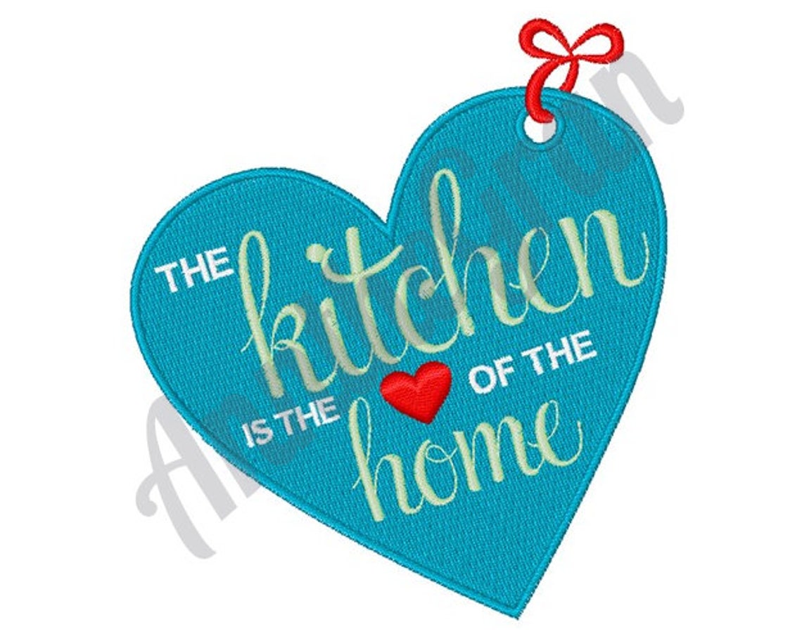 Kitchen Heart Ornament. Machine Embroidery Design. Heart of Etsy