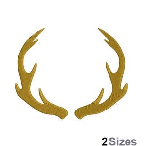 Antlers Silhouette - Machine Embroidery Design - 2 Sizes, Deer Antlers Embroidery Pattern, Buck Antlers Design, Hunting Embroidery Design