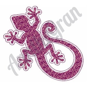 Lizard Embroidery Design. Machine Embroidery Design. Newt Embroidery Pattern. Reptile Embroidery Design. Gecko Embroidery Pattern