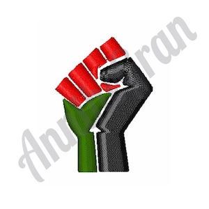 Black Lives Matter Embroidery Design. Machine Embroidery Design. Raised Fist Embroidery Pattern. Justice Pattern. African American Design