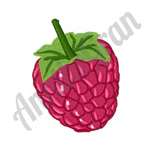 Raspberry Fruit - Machine Embroidery Design, Raspberry Embroidery Design, Red Fruit Embroidery Pattern