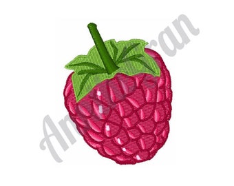 Raspberry Fruit - Machine Embroidery Design, Raspberry Embroidery Design, Red Fruit Embroidery Pattern