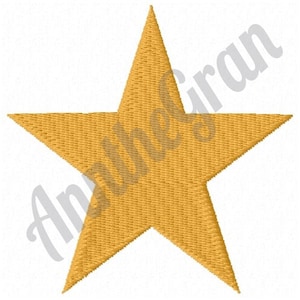 Gold Star Machine Embroidery Design