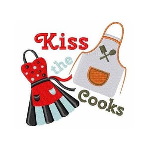 Kiss The Cooks - Machine Embroidery Design
