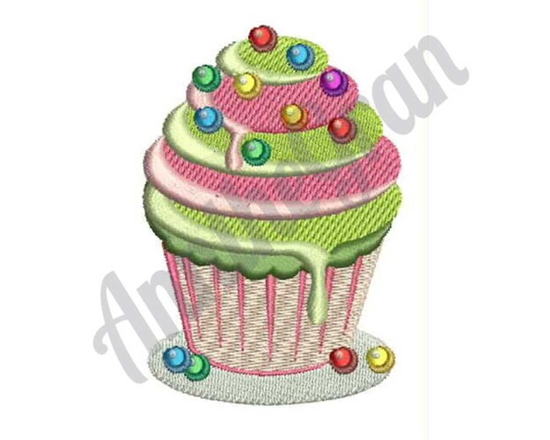 Cupcake Embroidery Design. Machine Embroidery Design. Dessert