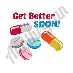 Medicine Pills Embroidery Design. Machine Embroidery Design. Tablets Embroidery Pattern. Pharmacy Pills Pattern. Get Better Medical Design
