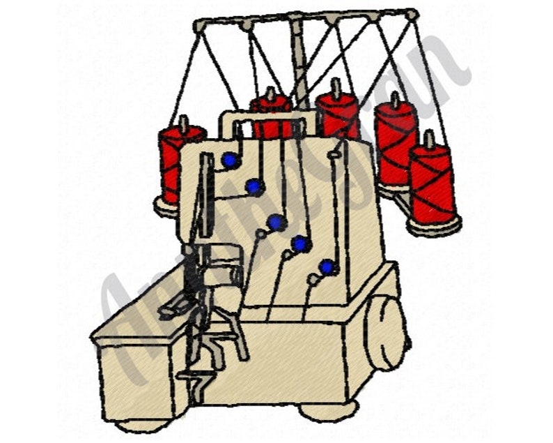 Serger Sewing Machine Embroidery Design. Machine Embroidery Etsy