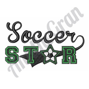 Soccer Star Embroidery Design. Machine Embroidery Design. Soccer Logo Embroidery Pattern. Soccer Ball Pattern. Sports Game Logo Embroidery