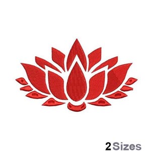 Lotus Outline - Machine Embroidery Design - 2 Sizes, Lotus Flower Embroidery Pattern, Lotus Silhouette Embroidery Design