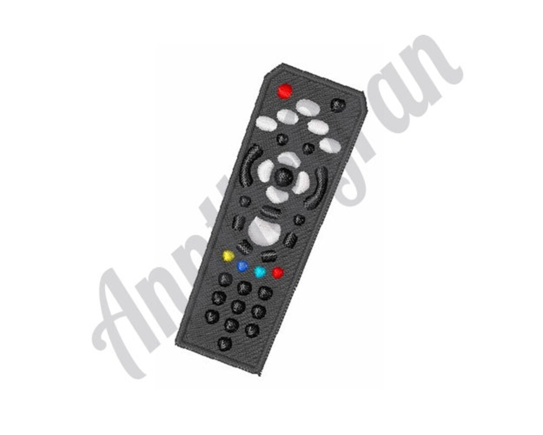 TV Remote Machine Embroidery Design, Television Remote Control