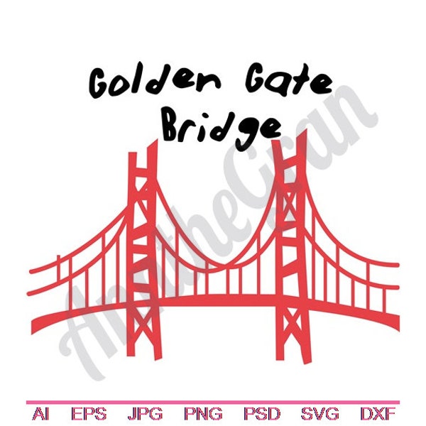 Golden Gate Bridge Embroidery File - Etsy