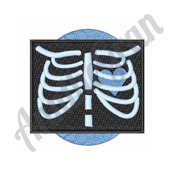 Chest X-Ray - Machine Embroidery Design. X-Ray Technician Embroidery Pattern.