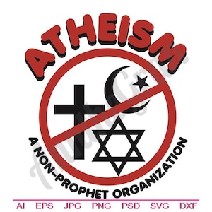 Atheism Symbol Svg, Dxf, Eps, Png, Jpg, Vector Art, Clipart, Cut File. Atheism Cut File. No Religion Svg. Non Prophet Svg. Non Religious Svg