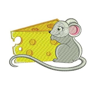 Mouse & Cheese - Machine Embroidery Design