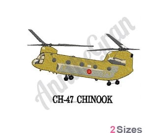 CH-47 Chinook Hubschrauber Stickdatei. Stickdatei für die Stickmaschine. Chinook Hubschrauber Muster. CH-47 Armee Transport Militärhubschrauber